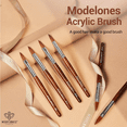 thumbnail image 4 of Modelones Acrylic Nail Brush Bristles Oval Crimped Shaped Sturdy Wooden Handle Acrylic Powder Nail Art Brush Professional Manicure Pedicure (Size 8#), 4 of 8