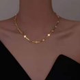 thumbnail image 1 of Exquisitos colres de cadena de serpiente pna para mujer, dorado, frágil, elegante, elegante, simple, , moderno, , colr min Hugo Collares de cadena plana, 1 of 10