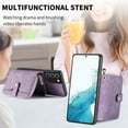 thumbnail image 3 of for Samsung Galaxy S22 Wallet Case, Crossbody Phone Purse with Card Holder for Women, Zipper PU Leather Carrying Cover Gift with Shoulder Strap Kickstand Anti-drop for S22 - Purple, 3 of 10