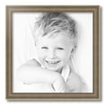 thumbnail image 2 of ArtToFrames 17" x 17" Aged White Gold Picture Frame, 17x17 inch Silver Wood Poster Frame (WOM-2036),  Pack, 2 of 7
