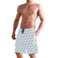 thumbnail image 2 of Dailycode Men's Quick Dry Swim Trunks Beach Shorts Casual Summer Board Shorts with Pockets, Light Blue Polka Dot, 2 of 8