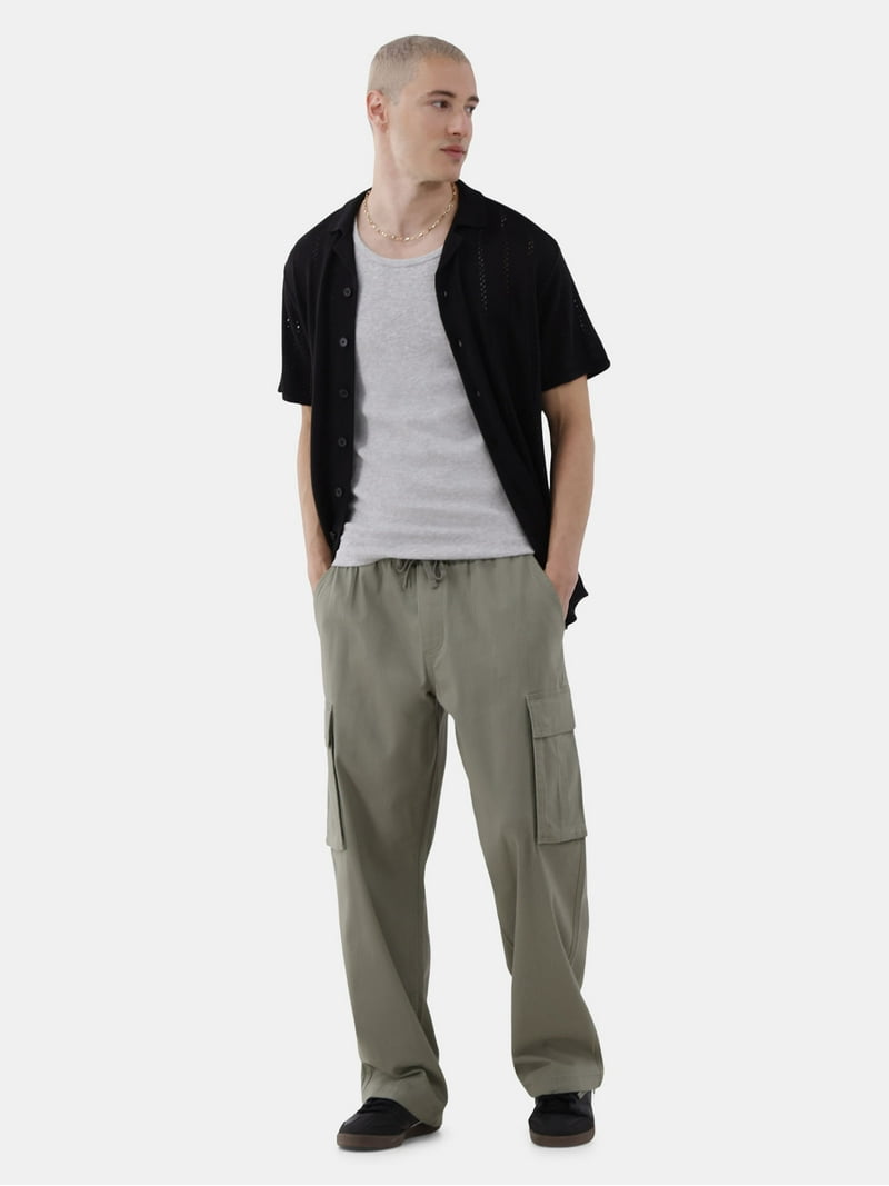 【BAON】Naha Washing Banding Cargo Pants No Boundaries All Gender Washed Cargo Pants, Men's Sizes XS