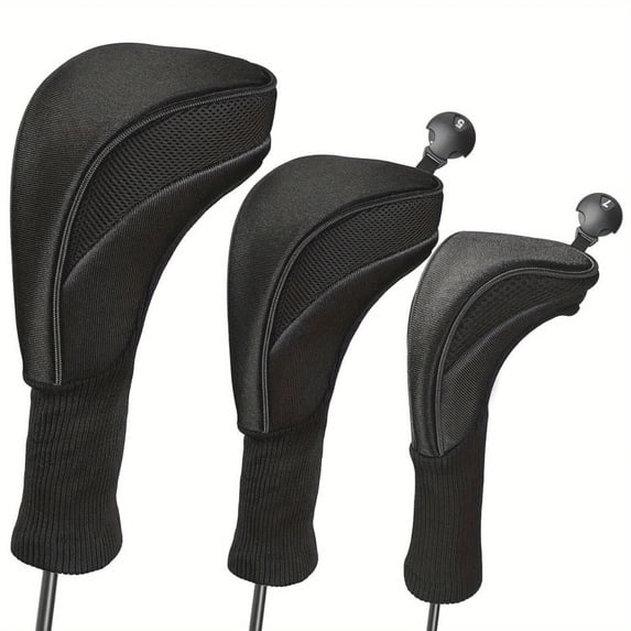 Product Category Sports Club Head Cover Compatible with All Fairways and Clubs for Enthusiasts 3PCS