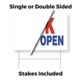 thumbnail image 3 of VPK Now Open Yard Sign 2 Pack of 24 Inch x 36 Inch Double Sided Weatherproof Heavy-Duty Plastic with Stake | Early Learning Promotions, School Enrollment, Clear Messaging | Made in USA, 3 of 7