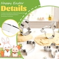 thumbnail image 3 of Easter Cookie Cutters Set for Easter Party Supplies Bunny Egg Bunny Face Peeps Flower Chick Carrot Mini Easter Sandwich Cutters for Spring Baking 12Pcs Set 2, 3 of 7