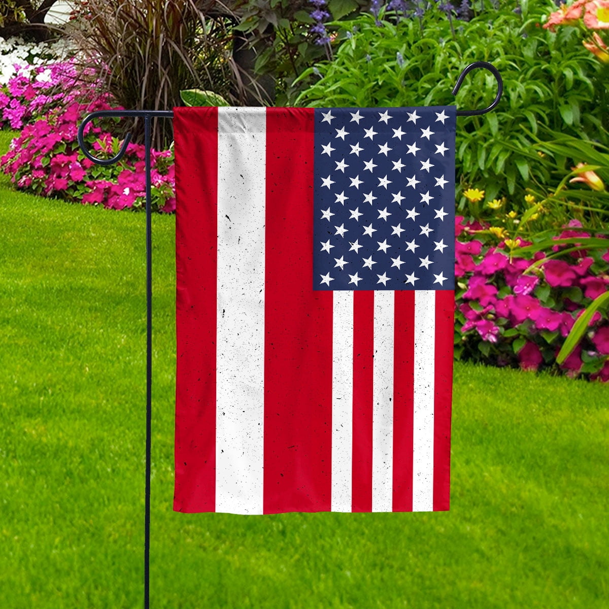 American Austria Flag Austrian Friendship U.S.A Memorial Day Patriotic For House Flag, Double-Sided Decorative Outdoor Flag, Polyester Yard Flag 29.5 x 39.5 in