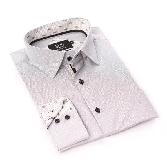 Elie Balleh Black Pinstripe Premium Men Button Down Shirt