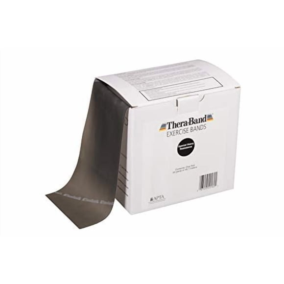 Bandas de resistencia THERABAND Professional de látex, rollo de 50 m, color negro