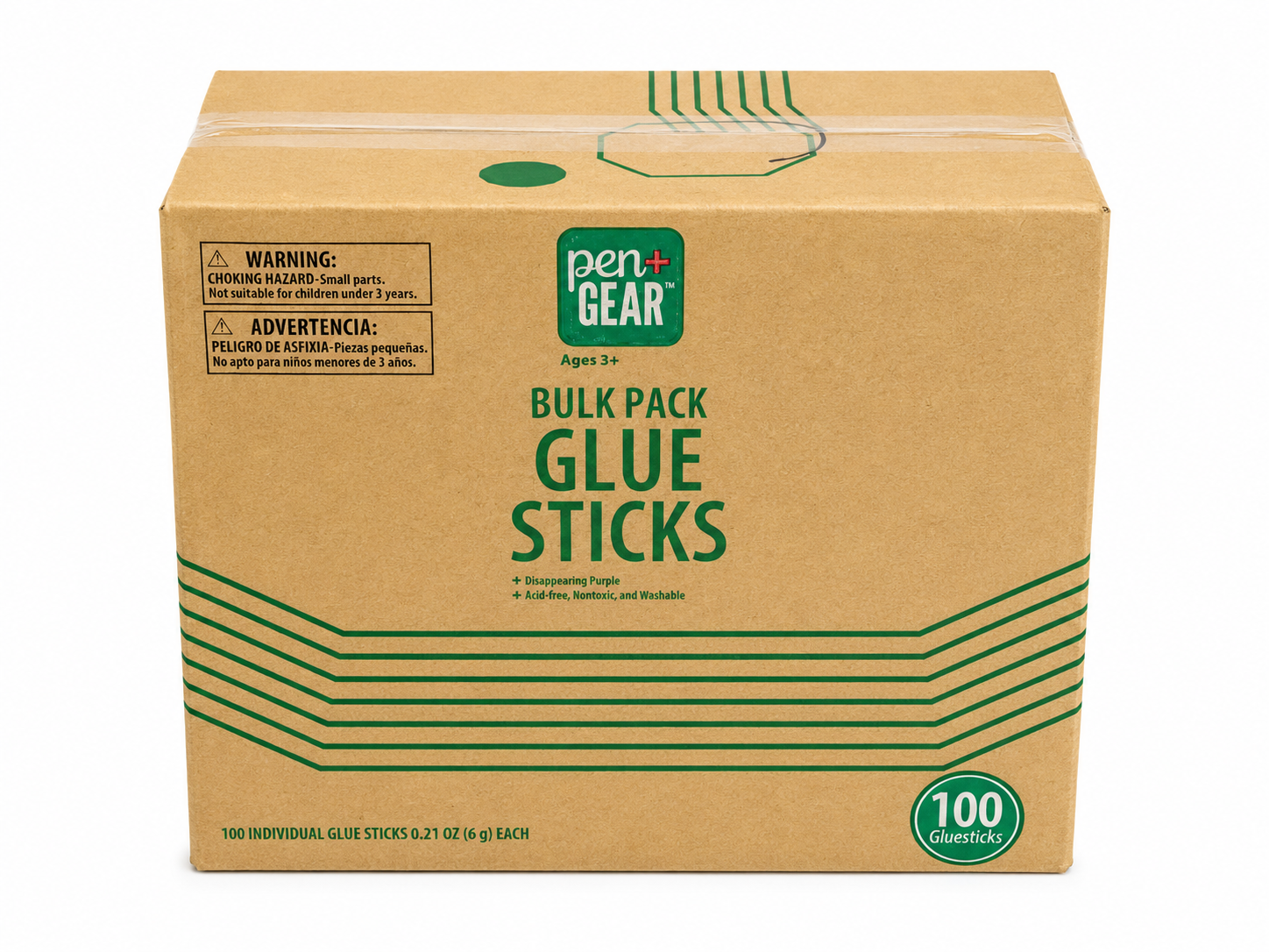 Barra adhesiva PG Glu Stick 100 piezas, pegamento morado que desaparece para escuela y oficina 2