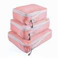 thumbnail image 3 of 3 cubos de compresión para maletas, bolsas organizadoras impermeables para maletas, organizador de equipaje para el almacenamiento diario. Rosa, 3 of 8