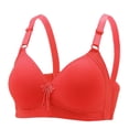 thumbnail image 1 of zuwimk Bras for Women,Women's Coverage Wireless Stretch Convertible T-Shirt Bra Z04-Red,44, 1 of 3