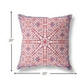 thumbnail image 4 of 20â€ Red White Geostar Indoor Outdoor Throw Pillow, 4 of 4