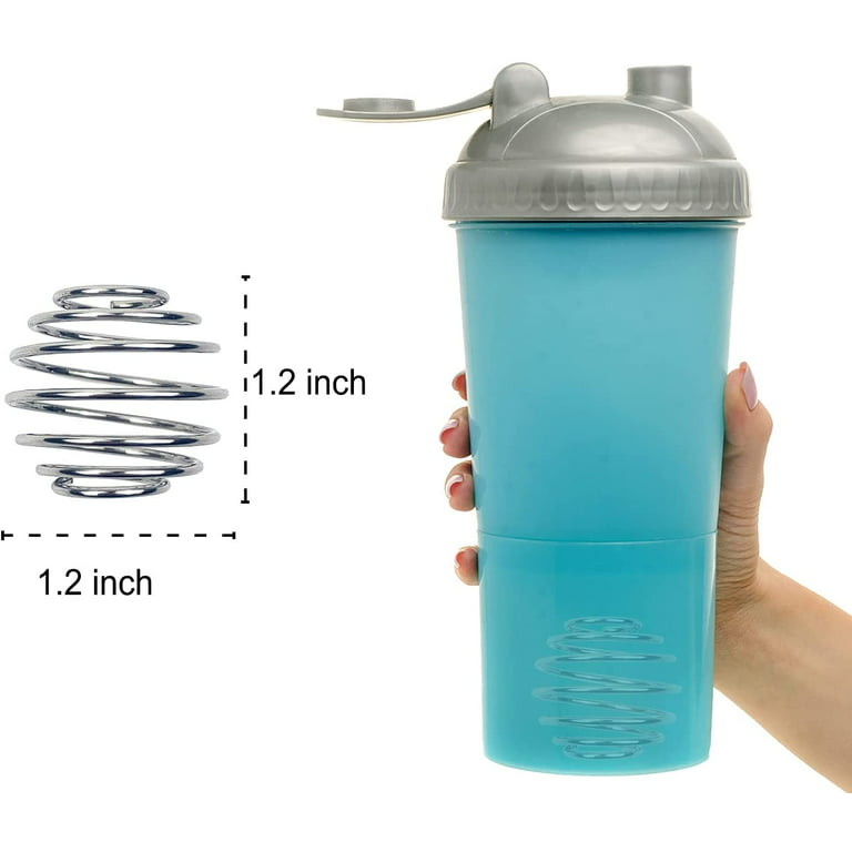  Shaker Balls Blend Bottle with Metal Mixer for