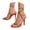 Brown, variant on Women High Heels Ankle Wrap Cross Strap Pointed Toe Slim High Heel Roman Sandals Elegant Summer Footwear ,Us Size:7