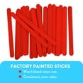 thumbnail image 3 of CraftySticks- 200 Pack 4.5 Inch Red Painted Popsicle Sticks, Wood Craft Sticks for Crafts, Learning and STEM Basics, 3 of 4