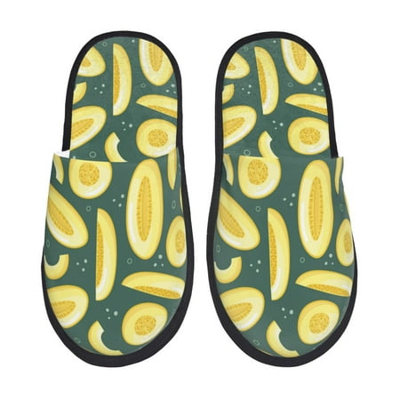 

Slippers for Women Cute Crisp Cantaloupe Womens Slippers Fuzzy Winter House Shoes Soft Anti-Skid Slippers Indoor and Outdoor