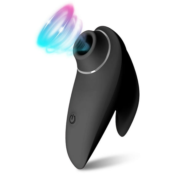 XBONP Sucking Vibrator Sex Toy for Women, Shark Shape, Black
