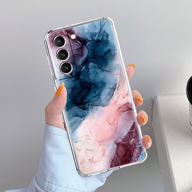 Fundas de silicona para Samsung Galaxy S21 Ultra S20 FE S10 Plus S9 S8 Note 20 10 funda suave Tpu acuarela mármol cubierta del teléfono Tan Jianjun unisex