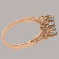 thumbnail image 4 of LBG British Made 18k Rose Gold Natural Aquamarine Womens Anniversary Ring - 33 size options - Size 4.5, 4 of 6