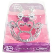 Wish I Was Princess Tiara With Earrings, Silver/Pink