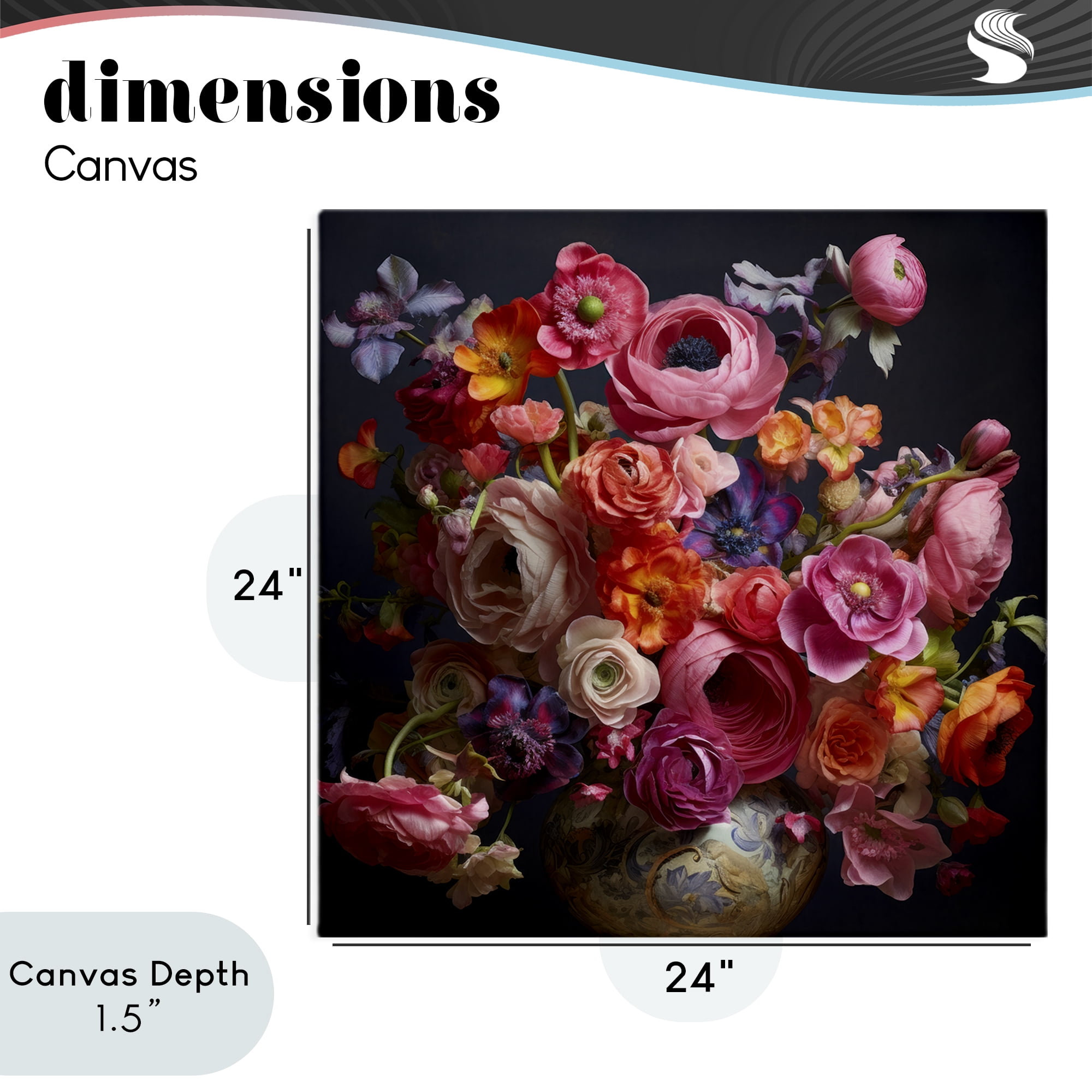 Stupell Industries Harmonious Composition of Florals Canvas Wall Art, design by Lazar Studio