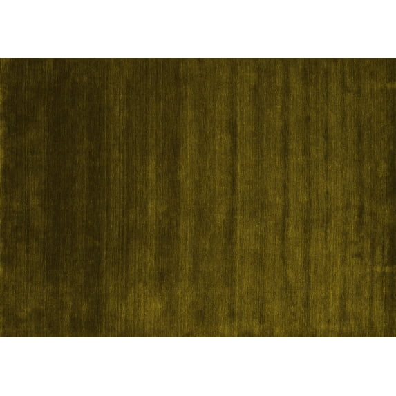 Ahgly Company Indoor Rectangle Abstract Yellow Contemporary Area Rugs, 5' x 8'