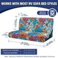 thumbnail image 7 of FUIALDOLG Flowers Pattern Design RV Jackknife Sofa Couch Covers Stretch, Fit for Camper Travel Trailer, Furniture Protector Fit for Sofa Bed, 7 of 7