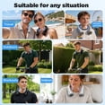 thumbnail image 5 of SIMWAL 6000mAh Neck Fan, 30H Runtime 6 Speeds 360° Airflow, USB Rechargeable Personal Fan & Wearable Fan for Camping Travel Beach Outdoor Sports, Black, 5 of 10