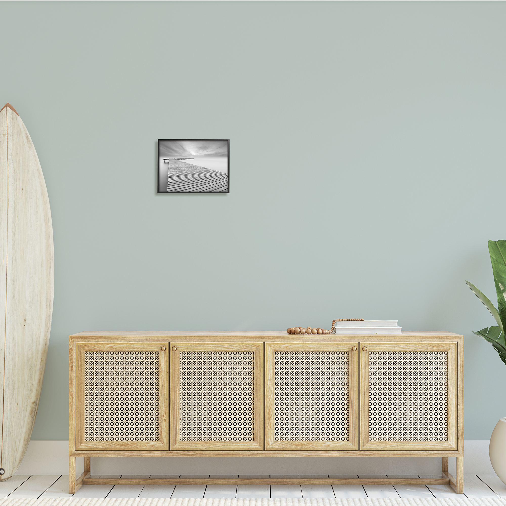 Stupell Industries Waterfront Dock Misty Water Lake Landscape Photography, 14 x 11, Design by Mike Calascibetta