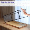 thumbnail image 3 of Rectangle Transparent Display Box with Wooden Base, Clear Acrylic Plastic Storage Box Square Cube Display Case, Dust Cover Alternative Glass Case(45x25x25cm(18x10x10in)), 3 of 7