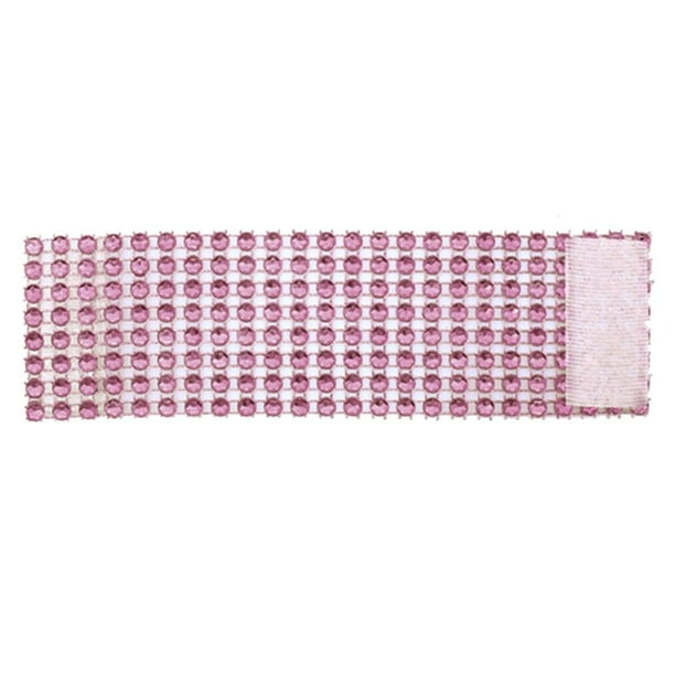 Advancent Servilletero de 10 Uds., 8 filas de diamantes de imitación como banda para servilletas, servilletero, decoraciones para banquetes de Mostrada Rosa