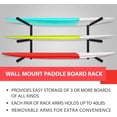 thumbnail image 4 of Yes4All Heavy Duty Steel Wall Mount Paddle Board Racks, Surfboard Hanger with Padded Foam, Store & Display Up to 3 Surfboards, Snowboards, Longboards, Black, 34.25" x 5.51" x 3.54", 4 of 6