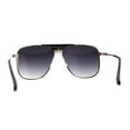 thumbnail image 4 of Luxurious Mens Rimless Rectangular Baller Gangster Officer Sunglasses Gold Black Smoke, 4 of 4
