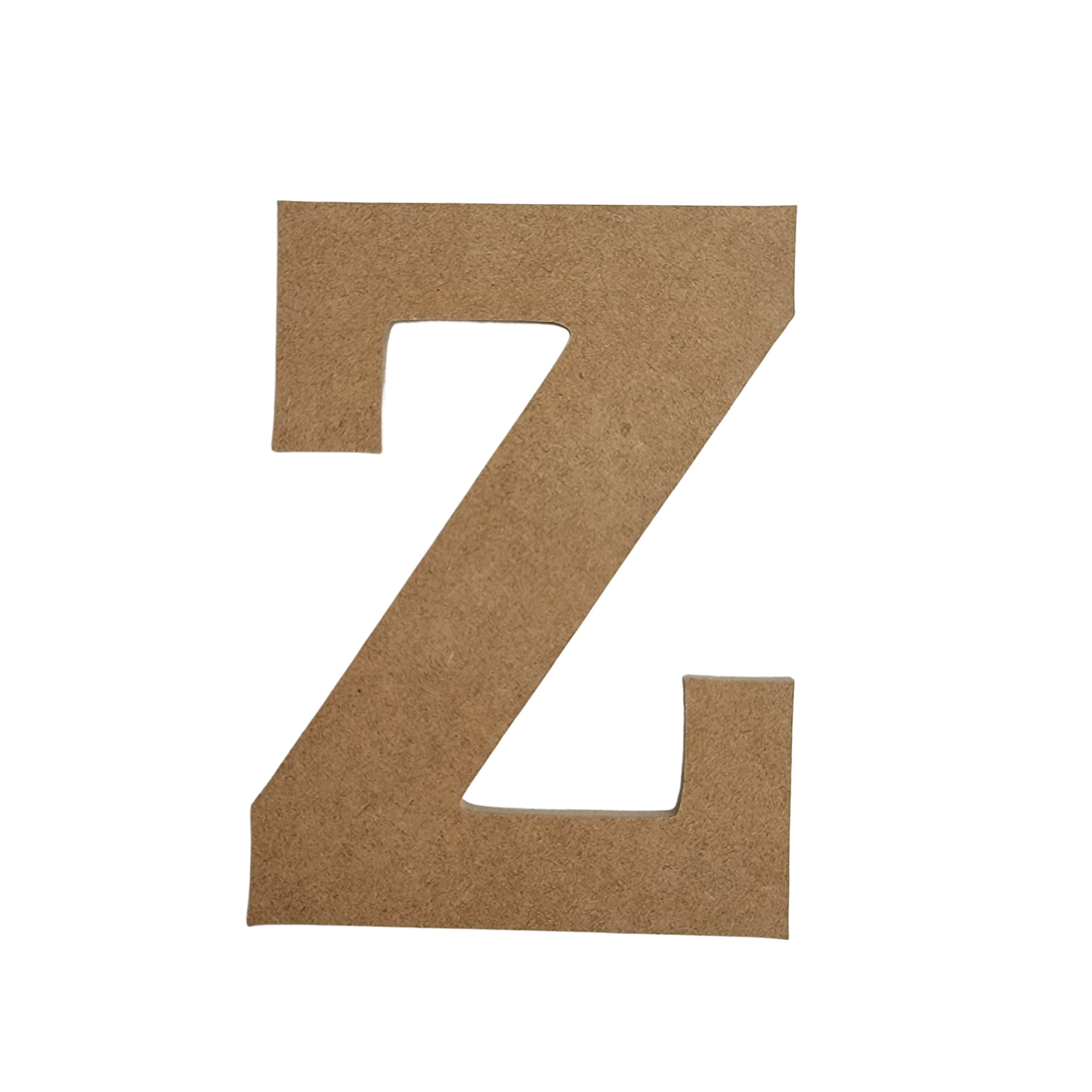 7" Wooden Letter Z Unfinished, Rockwell Font, Craft Cutout 18" Thick