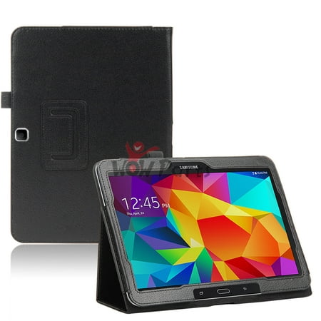 TSV PU Leather Folio Case Stand Cover For Samsung Galaxy Tab 4 10.1