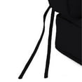 thumbnail image 6 of Jordan Manufacturing Sunbrella 45" x 22" Canvas Black Solid Rectangular Outdoor Deep Seat Chair Cushion Set with Ties and Welt, 6 of 13
