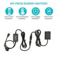 thumbnail image 3 of PD USB Type-C Cable to NP-FW50 Dummy Battery DC Coupler Replacement for Sony A7S2 A7S A7 II R RII A7M2 A6000 A6300 A6500 A7000, 3 of 7