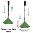 thumbnail image 3 of FSLiving Adjustable Height Track Pendnat Light H-Type Macaron Retractable Track Spotlight with Telescoping Rod Adjustable Gimbaled Lamp-Post Halo Track DIY Cover Lamp, Green - 3 Lights, 3 of 7