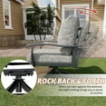 thumbnail image 2 of HOMREST Outdoor Swivel Rocker Patio Chairs with Coffee Table 3 PCS Bistro Set, 360 Degree Swivel Rocking Chair Patio Conversation Set with Thickened Cushions for Garden, Deck and Poolside, 2 of 9