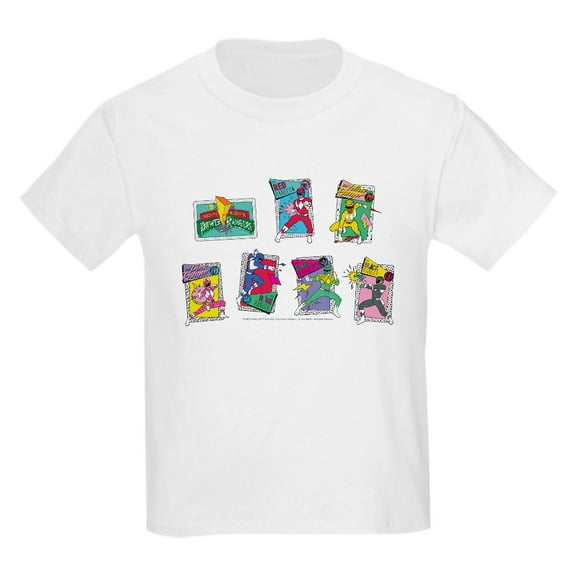 CafePress - Power Rangers Group Shots Kids T Shirt - Light T-Shirt Kids XS-XL