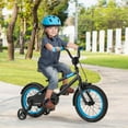 thumbnail image 2 of Costway Vélo pour Enfants 14 Pouces avec Selle et Guidon Ajustables, Roues Stabilisatrices Amovibles, Frein à Main, Noir, 2 of 10