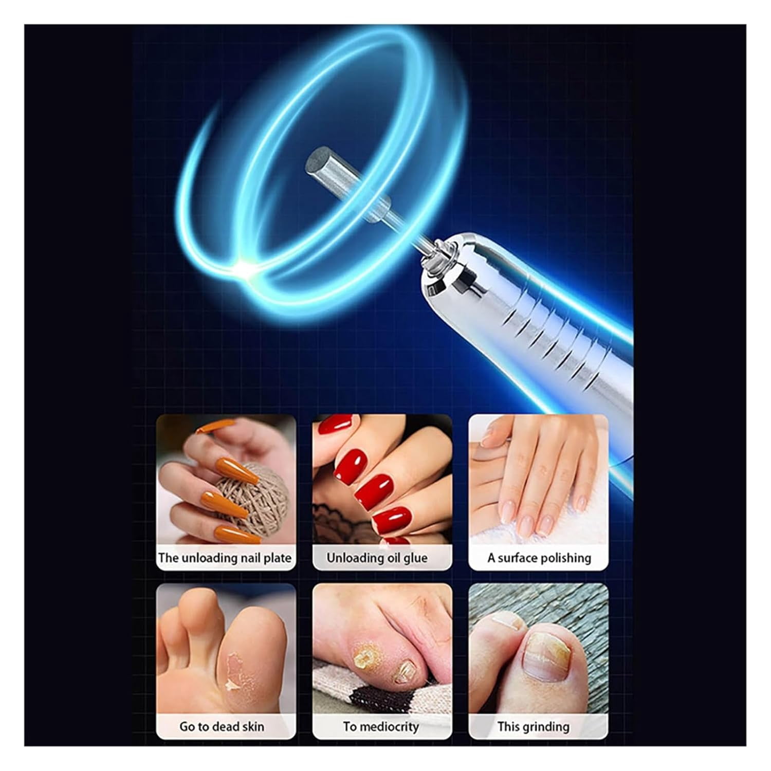 Electric Nail Drill, 35000RPM Electric Nail Drill, Rechargeable Nail Manicure Machine for Salon, Portable Professional Nail Sander for Polish Easy to Use