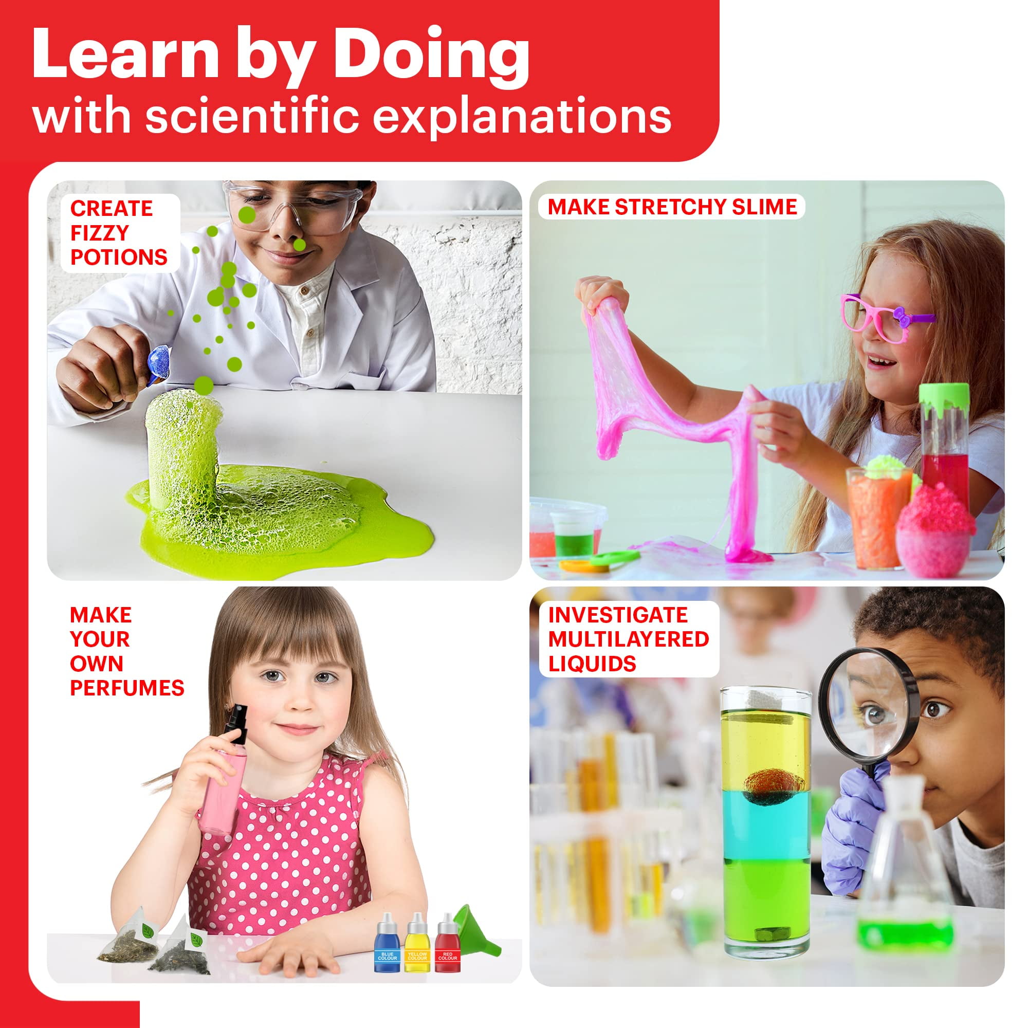 Doctor Jupiter My First Science Kit For Kids Ages 4 5 6 7 8 Birthday Gift Ideas For 4 8 12 Year Old Boys Girls Toy Stem Kit With 100 Experiments