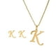 thumbnail image 1 of Pendientes para mujer, regalos para mujer, regalo de moda para mujer, 26 letras en inglés, nombre, cadena, collar, colgante, juego de pendientes, pulsera, collar, 1 of 3