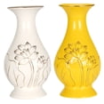 thumbnail image 4 of GOOHOCHY  2 Pcs Lotus Floral Vase Ceramic Multipurpose Temple Offering, 4 of 8