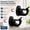 Black X 2, variant on Magnetic No-Drill Curtain Rod Holder Bracket, Magnetic Towel Bar Bracket for Poles 0.4-0.86 Inch, Black, Set of 2