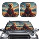 thumbnail image 2 of Fotbe Meditating Golden Retriever Juego de 2 Piezas de Parasoles para Parabrisas | Bloqueador Solar para Auto | Accesorios Plegables para Protección Solar Interior-Medium, 2 of 6