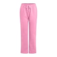 thumbnail image 6 of NOLDARES Womens Sweatpants 2024 Baggy Wide Fleece Lined Straight Leg Pants(Pink,L), 6 of 7