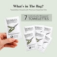 thumbnail image 2 of Eucalyptus Wipes & Towelettes - Essential Oil Wipes for Hands & Body - Travel Size Essentials and Toiletries - Natural, Individually Wrapped, Disposable & Moist Refresh (7 count), 2 of 4