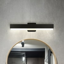 Luxury Scandinavian Bath Light, Large Size: 4.079''H x 3''W, with Mid Century Modern Style Elements, Matte Black Finish, UHP4841 from the Flensburg Collection by Urban Ambiance